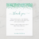 Papier Merci de Fête des mariées photo de Parties scintil (Devant)