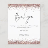 Papier Merci de graduation de Parties scintillant d'or Ro (Devant)