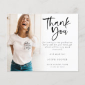 Papier Merci de graduation du script photo budgétaire (Devant)