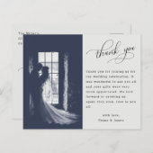 Papier MERCI de mariage personnalisé photo minimaliste BU (Devant / Derrière)