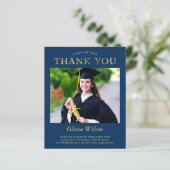 Papier Merci d'obtention du diplôme de la Marine Blue Gol (Debout devant)