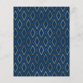 Papier Merci d'obtention du diplôme de la Marine Blue Gol (Dos)