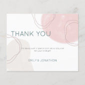 Papier Merci du mariage de photos de formes Abstraites bu (Devant)