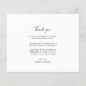 Papier MERCI | faire-part de naissance de script en lettr (Dos)