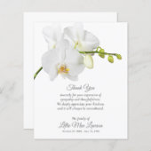 Papier Merci funéraire Budget Orchid (Devant / Derrière)