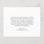 Papier Merci Mariage à budget noir et blanc classique (Dos)