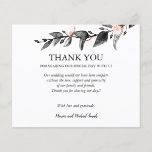 PAPIER MERCI MARIAGE BUDGET ROSE NOIRE