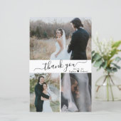 Papier Merci Mariage de script photo Budget 3 (Debout devant)