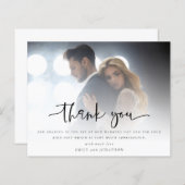 Papier Merci Mariage de superposition de la photo du scri (Devant / Derrière)