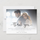 Papier Merci Mariage de superposition de la photo du scri (Devant)