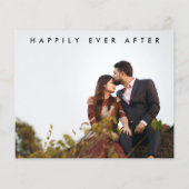 Papier Merci Mariage photo à lettres à main budget (Dos)