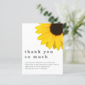 Papier Merci neuf de tournesol jaune Budget (Debout devant)