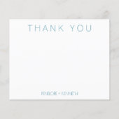 Papier Merci personnalisé de Mariage Turquoise minimal bu (Devant)