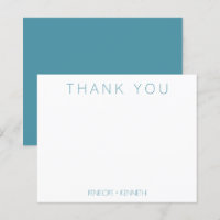 Merci personnalisé de Mariage Turquoise minimal bu