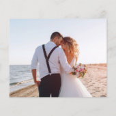 Papier Merci photo de Mariage Floral Purple Budget (Dos)