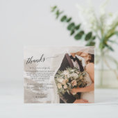 Papier Merci photo manuscrite de script simple Budget (Debout devant)