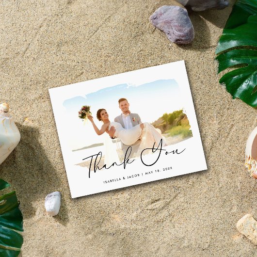 Papier Merci photo Mariage du budget moderne