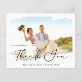 Papier Merci photo Mariage du budget moderne (Devant)