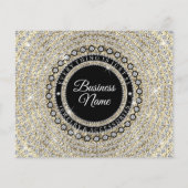 Papier Merci Pour Commandes Parties scintillant Bijoux Or (Dos)