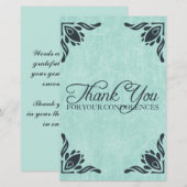 Papier merci pour vos condoléances (Devant / Derrière)