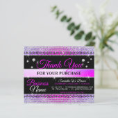 Papier Merci pour votre commande de bijoux Sparkle Purple (Debout devant)