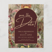 Papier Mercredi Vintage Botanique Bourgogne Floral (Devant)