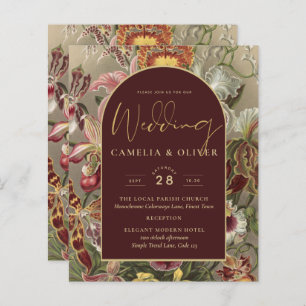 Papier Mercredi Vintage Botanique Bourgogne Floral