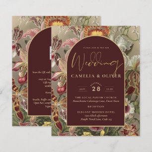 Papier Mercredi Vintage Botanique Bourgogne Floral