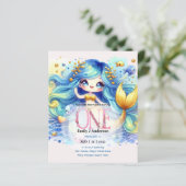 Papier Mermaid 1er Anniversaire Sous La Mer Anniversaire (Debout devant)