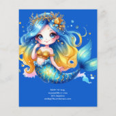 Papier Mermaid 1er Anniversaire Sous La Mer Anniversaire (Dos)