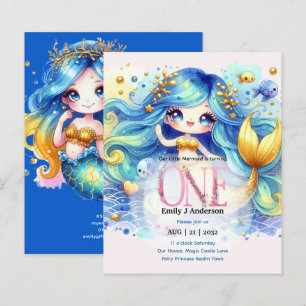 Papier Mermaid 1er Anniversaire Sous La Mer Anniversaire
