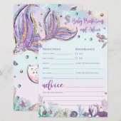 Papier Mermaid Baby Prédictions et conseils Activité de d (Devant / Derrière)