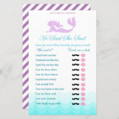 Papier Mermaid Fête des mariées Jeu - Il A Dit Qu'Elle A  (Devant / Derrière)