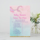Papier Mermaid Pink Gold Baby shower Devinez Le Jeu De Pr (Debout devant)