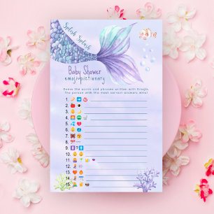 Papier Mermaid Under the Sea Baby Emoji Pictionary jeu