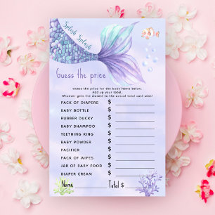 Papier Mermaid Under the Sea Devine le jeu des prix