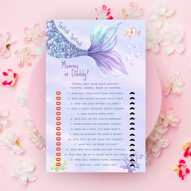 Papier Mermaid Under the sea Maman ou papa jeu (Créateur téléchargé)