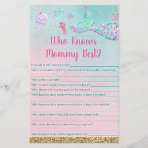 Papier Mermaid Under The Sea Qui Connaît Mommy Meilleur J