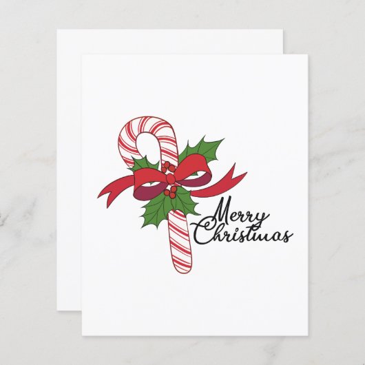 Papier Merry Christmas Candy Cane (Devant / Derrière)