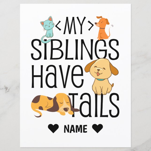 Papier Mes frères et soeurs ont des queues (Devant)