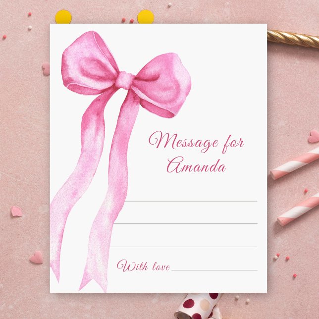 Papier Message capsule anniversaire fille ruban rose (Créateur téléchargé)