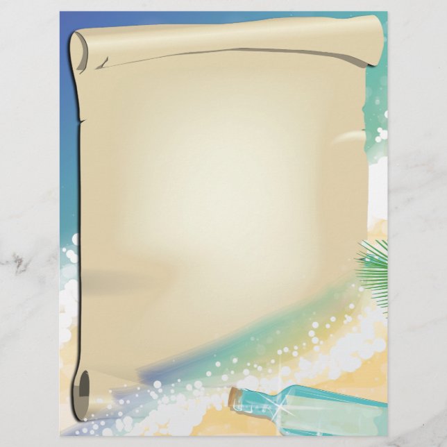 Papier Message dans une bouteille (Devant)