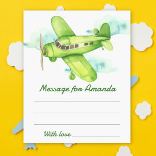 Papier Message de capsule d'anniversaire de l'avion aquar