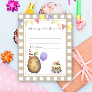 Papier Message de capsule temporelle d'anniversaire de po