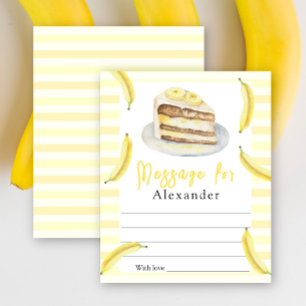 Papier Message de capsule temporelle de gâteau à la banan