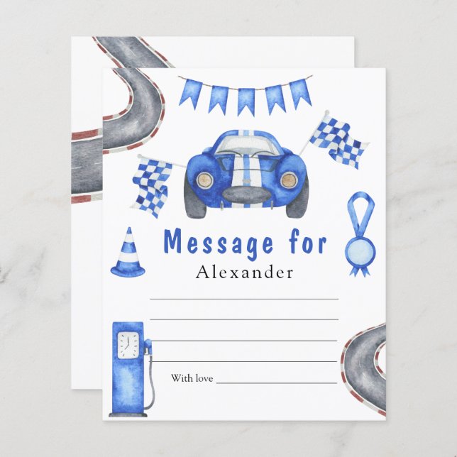 Papier Message de capsule temporelle pour anniversaire de (Devant / Derrière)