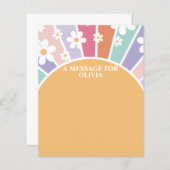 Papier Message de la capsule d'heure du premier anniversa (Devant / Derrière)