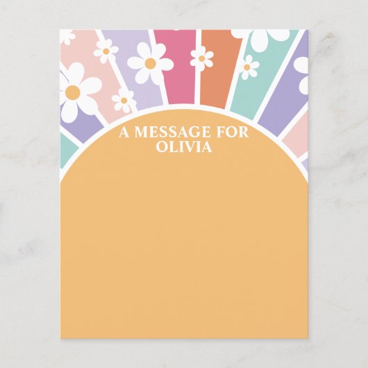 Papier Message de la capsule d'heure du premier anniversa (Devant)