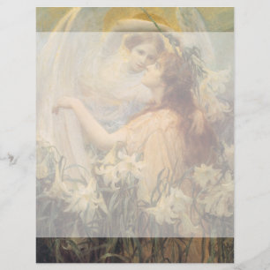 Papier Message de l'ange par George Swinstead, Art vintag