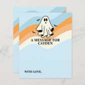 Papier Message éffrayant d'une première heure d'anniversa (Devant / Derrière)